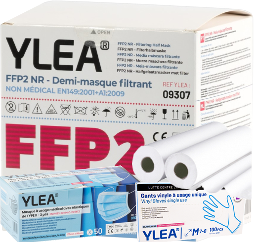Mobilier hygiène pour poste de premiers secours infirmerie EHBO rouleau papier table d'examen gant masque chirurgicaux FFP2 vente location